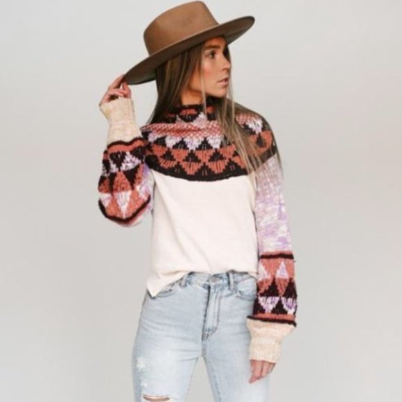 Free People Swit the Small Stuff Mock Neck Sweater - Picture 2 of 13